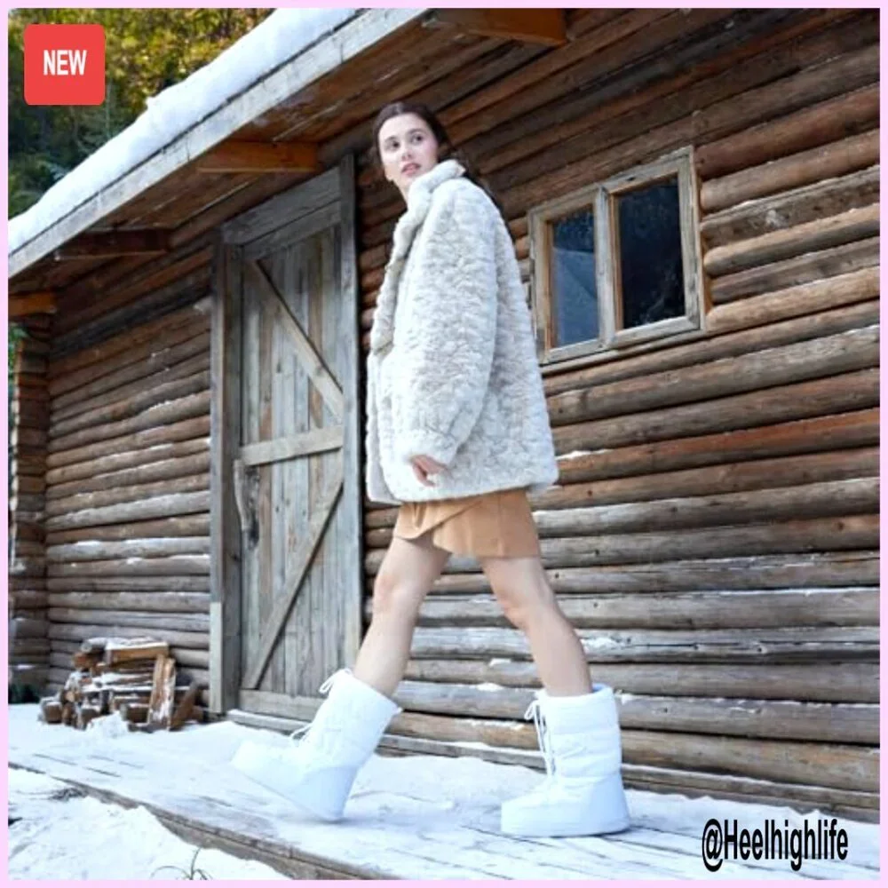 Women's Mid-Calf Winter Snow Boots with Warm Lining Anti-Slip Outdoor